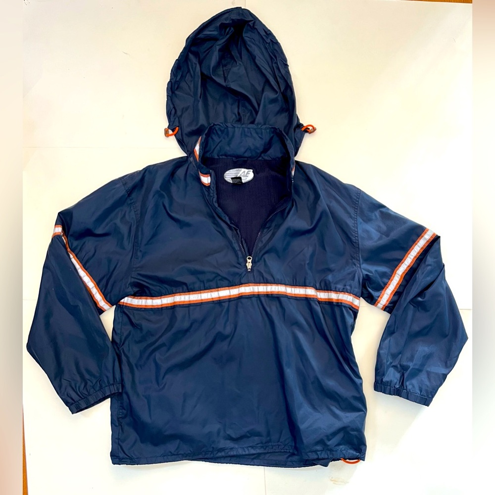 American Eagle Outfitters Windbreaker Golf Men Large Pullover Hooded Pocket Navy